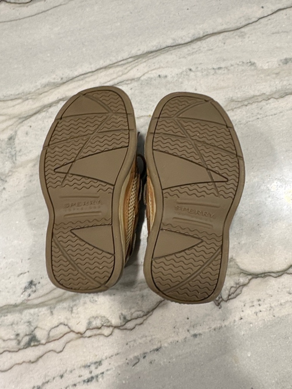 Sperry Kids Tan/Brown Moccasin Boat Shoes - Picture 3 of 4
